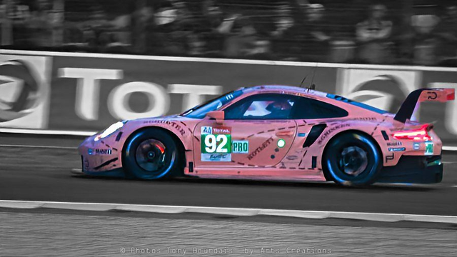 Porsche 911RSR Pink!   Photos en acrylique de la série Polychrome 
