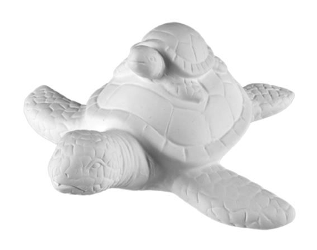 Mama and Baby Sea Turtle