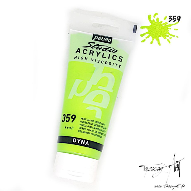 PEBEO - ACRYLIQUE DYNA 100ML - VERT JAUNE IRIDESCENT - PB016359