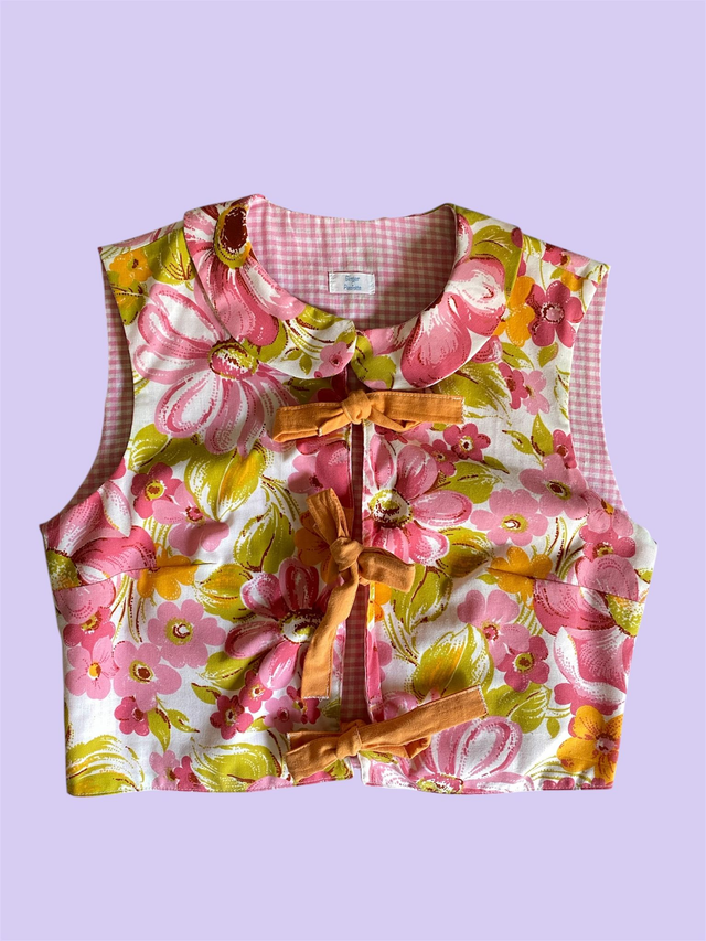 Top réversible col claudine 