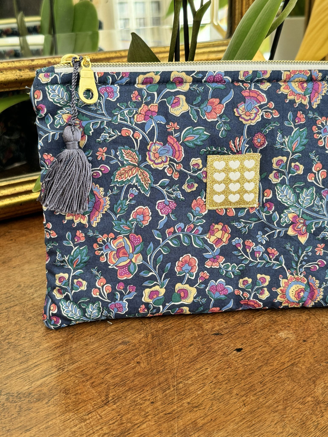 Pochette plate matelassée L