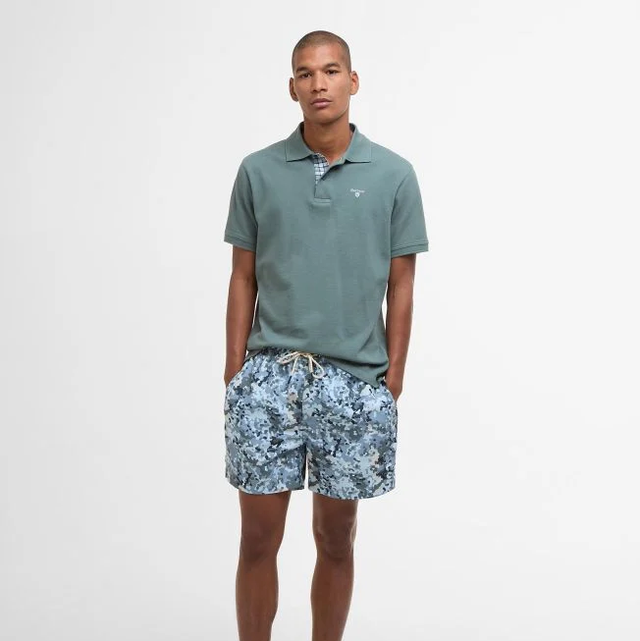 Barbour Bark Swim Shorts Vintage Teal