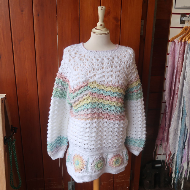 SALE! Adult Chunky Crochet Jumper - Medium (12-14)