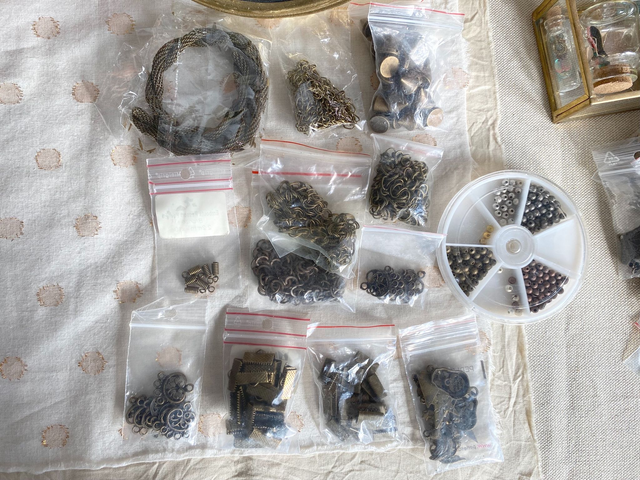 Lot d'apprêts bijoux couleur bronze 