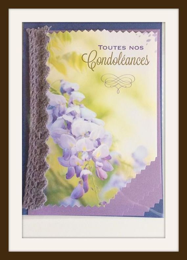 Carte condoléance &quot; fleurs des champs &quot; 