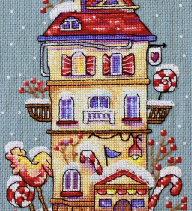 Merejka Winter House Counted Cross Stitch Kit