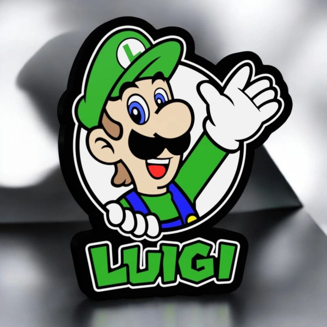  Lampe 3D Luigi LED - Le fidèle compagnon de Mario illumine ton espace ! 