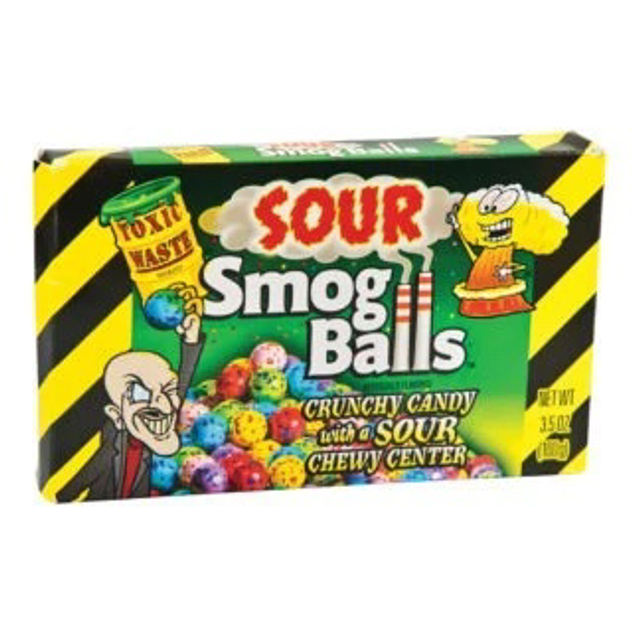 Toxic Waste Sour Smog Balls Theatre Box (99g)