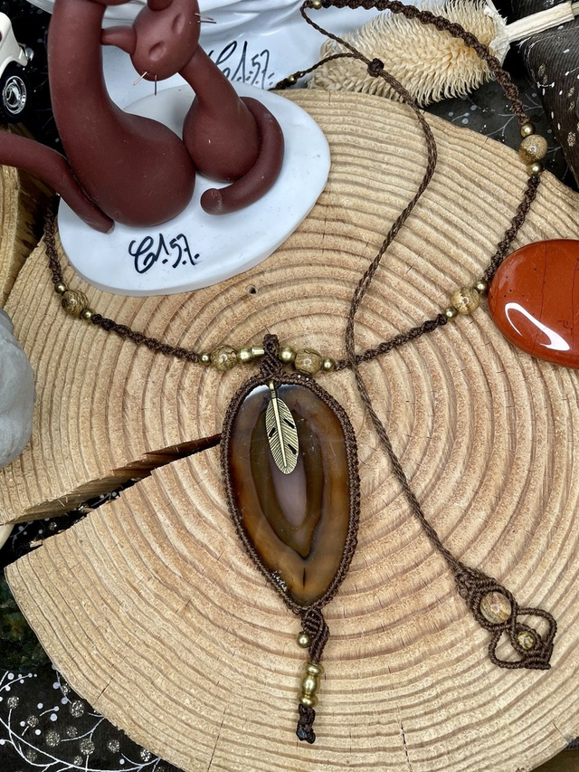 Collier Tranche d&#039;Agate