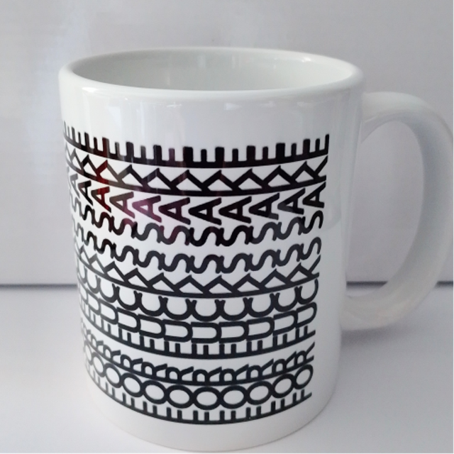 Hidden Message 11oz Mugs - 4 Different Designs - Unique Patterns for Tea &amp; Coffee Lovers