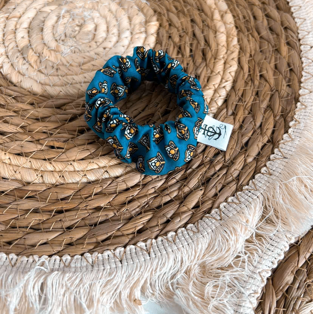 Chouchou enfant Dentelle bleue