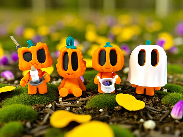 Halloween Pumpkin Figurines