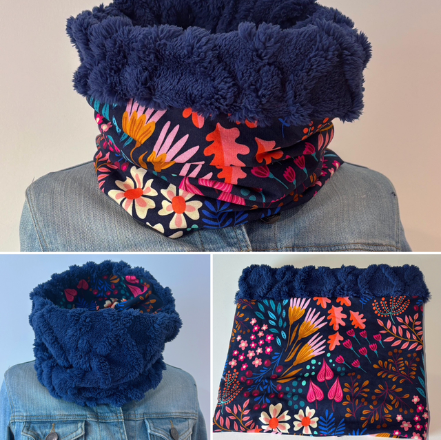 Snood , tour de cou Adulte ou Enfant bliss bleu