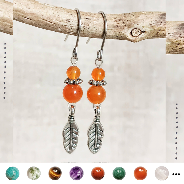 Boucle fine avec plume en acier inoxydable