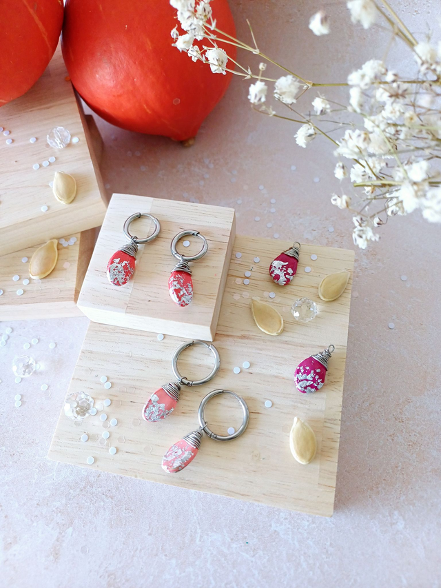 &quot;Les Étincelles&quot; - Florale Argenté- Créole interchangeable 