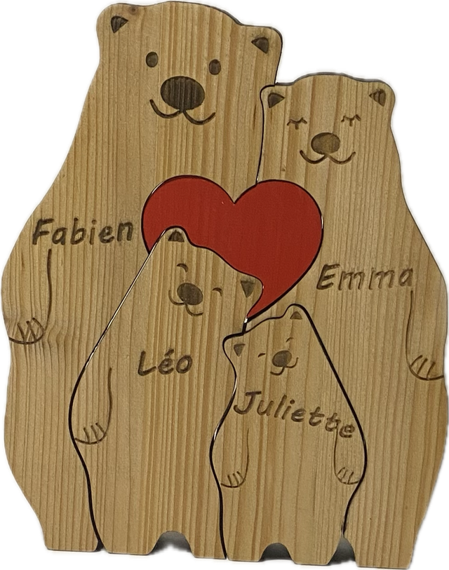 Famille Ours Coeur