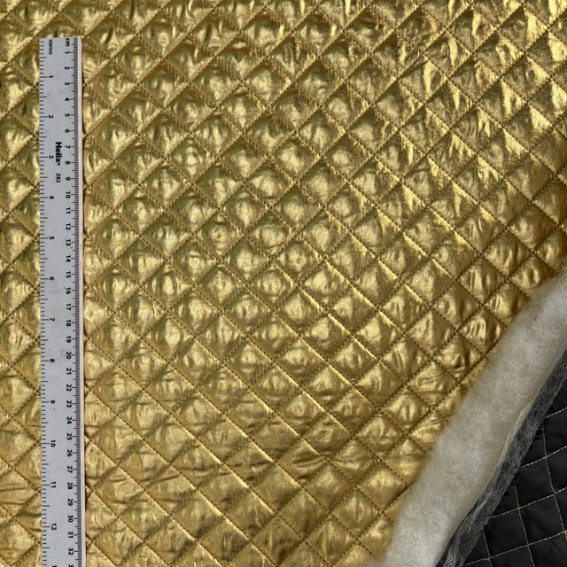 Gold Diamond Quilted Fabric
