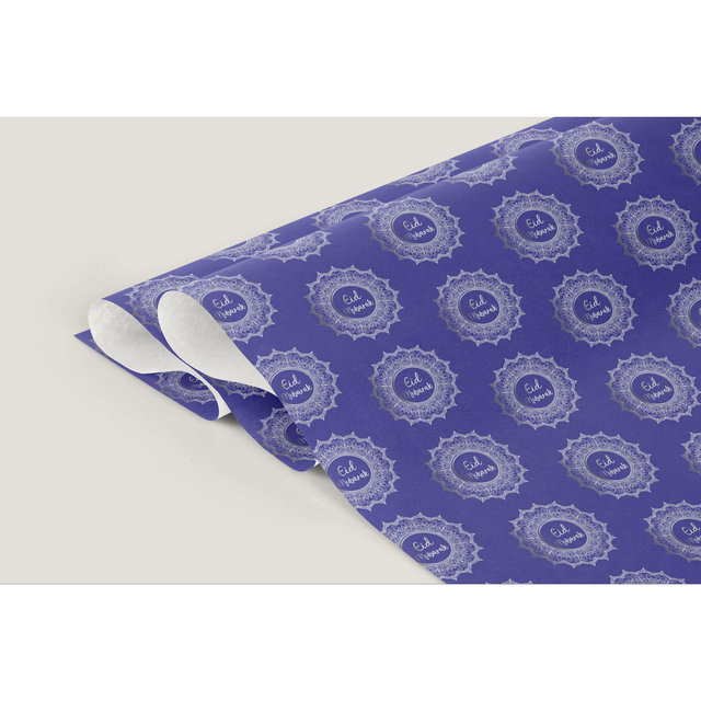 Eid Wrapping paper - Silver Purple (50x70cm)