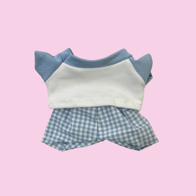 17cm Doll Costume (Blue Pyjama)