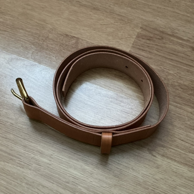 Ceinture en cuir de bœuf/taureau (taille 46 max. / coloris « Cognac »)