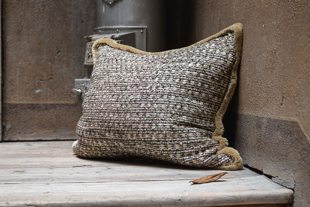 De le Cuona luxury bespoke decorative home double face cover cushion trama maglia copricuscino decorativo house decor