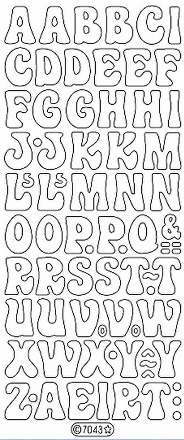 Letters groot glitter goud (7043)