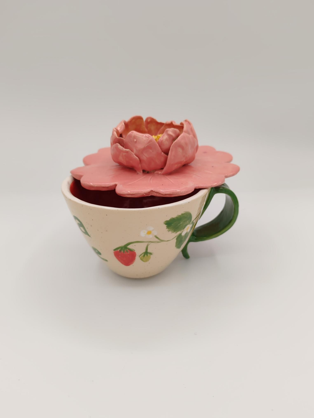Tasse Fraise "Fleur de thé"