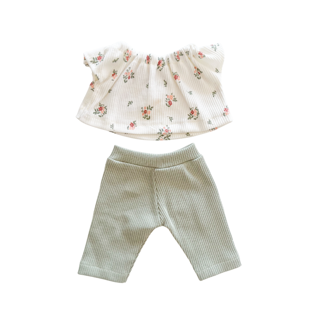 Ensemble vert fleurs