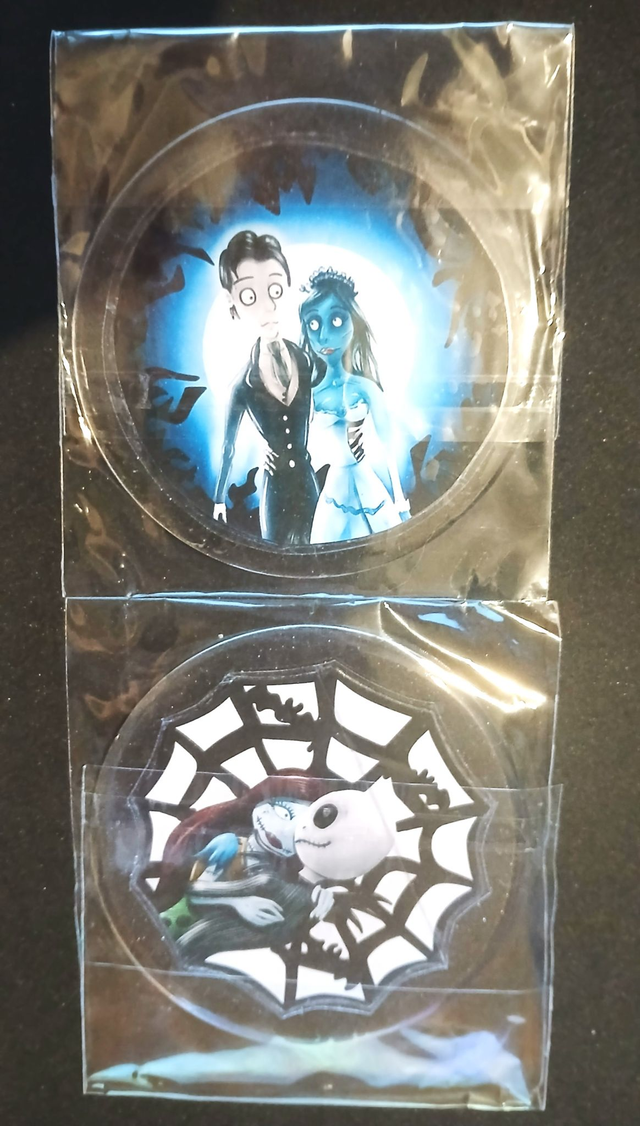 Tim burton Lots 2 sous verre