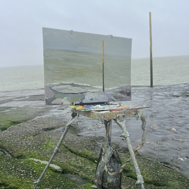 Zwischen Wind und Wellen – Öl auf Leinwand, 50 × 70 cm, 2026 | Between Wind and Waves