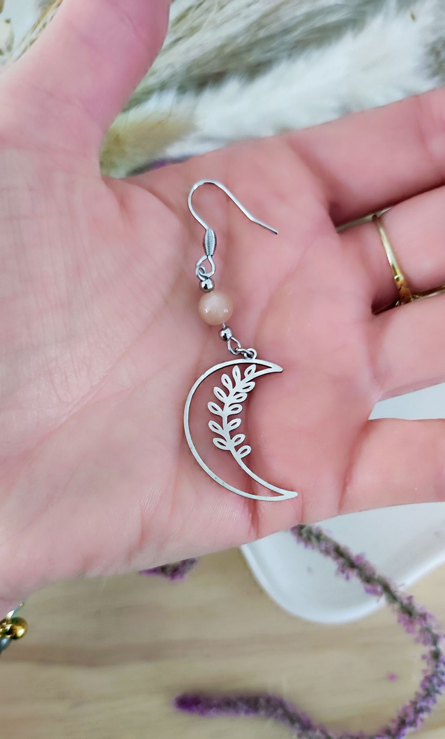 Boucles d'oreilles Fantaisie et Pierre de soleil