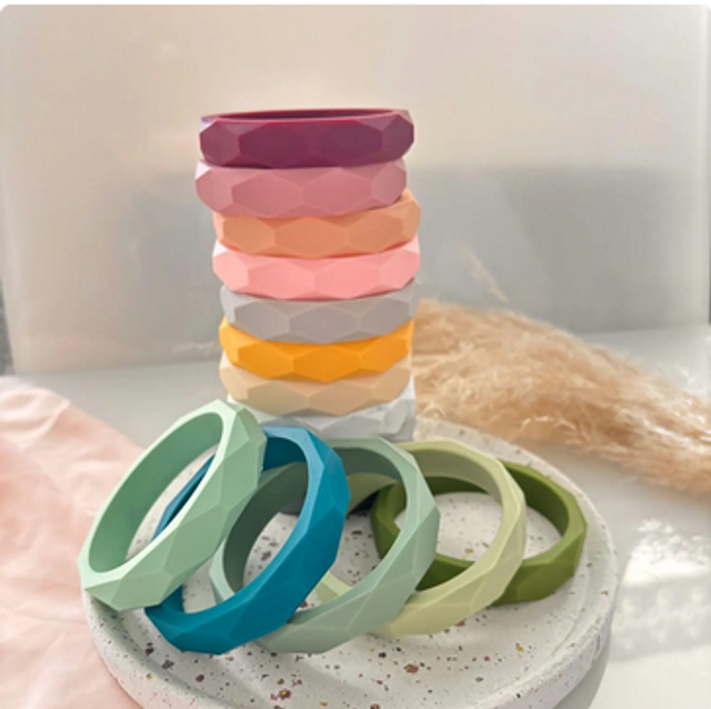 Bracelet jonc diamant en silicone souple 