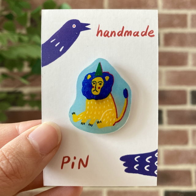 Handmade Circus Lion Pin 