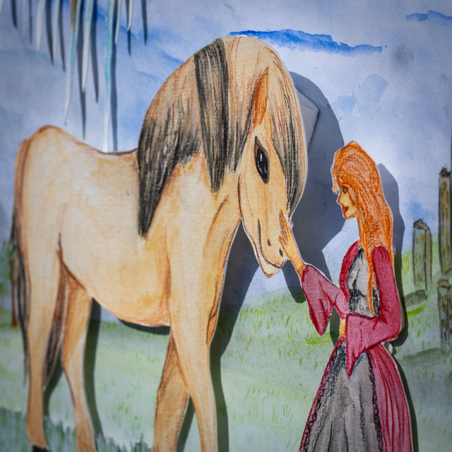 Lien sans mot - cheval et femme -