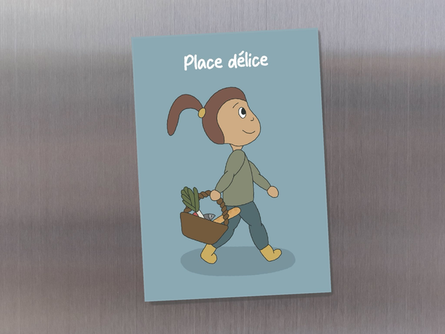 Magnet " Place délice Fille "