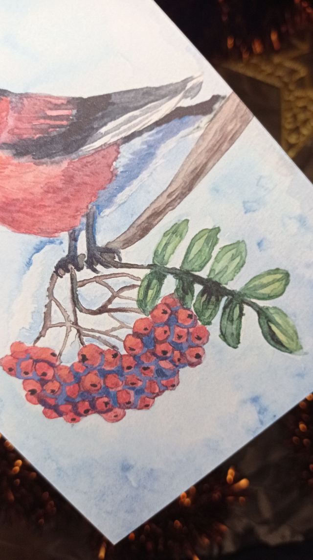 Carte Postale A6 – Bouvreuil Pivoine d’Hiver (Aquarelle)