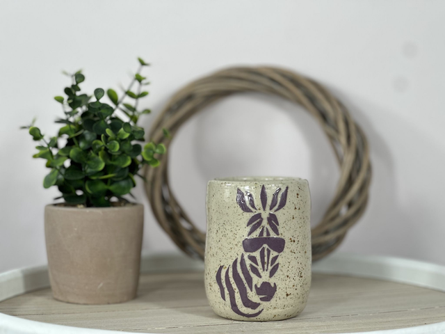 Becher Zebra - lila