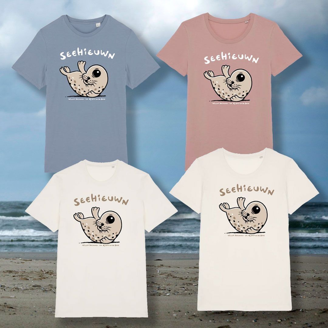 Willem Kolvoort T-Shirt "Seehieuwn" Dames en Heren. 
