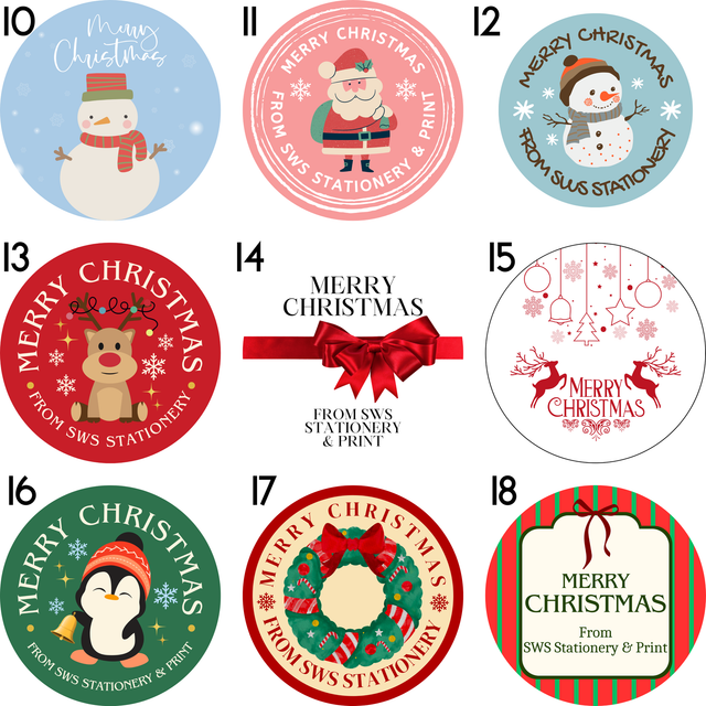 Business Christmas stickers