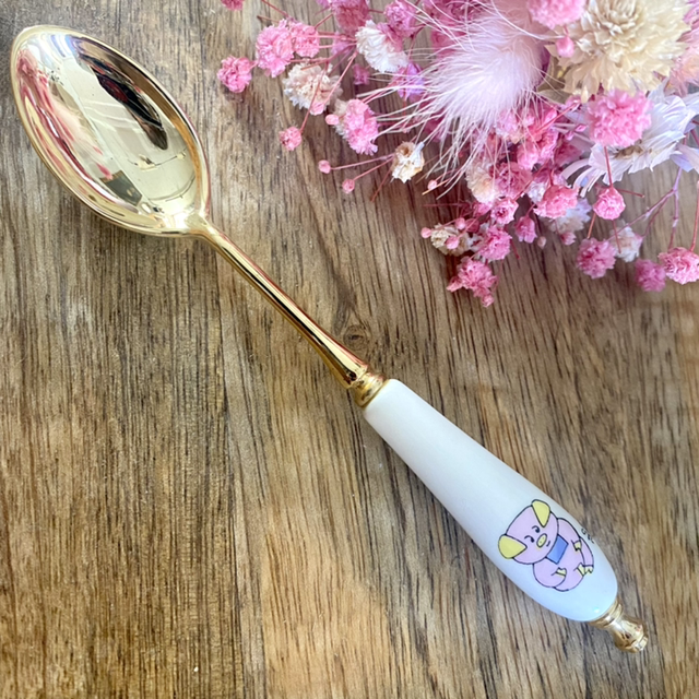 Cuillère animaux porcelaine