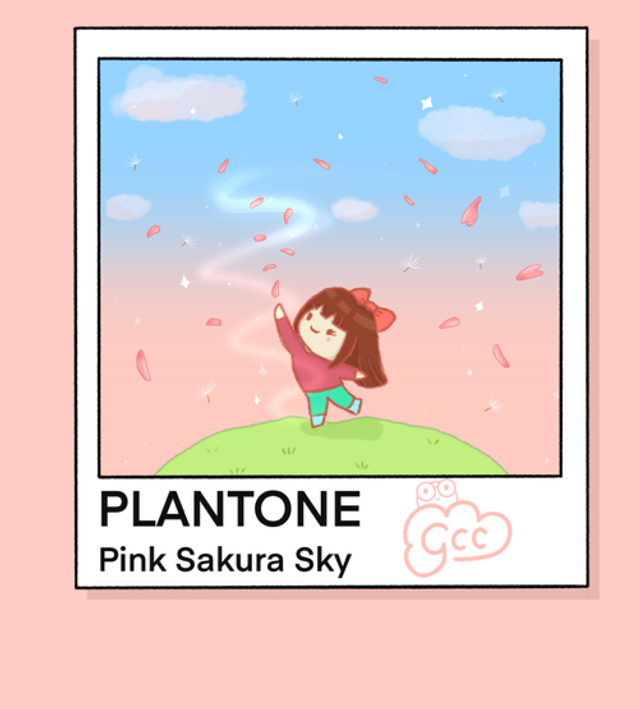 A6 Pink Sakura Sky art print 