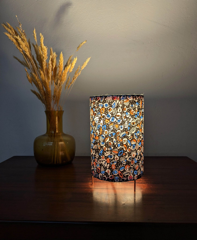 Lampe "Yeux" Orange et Bleu