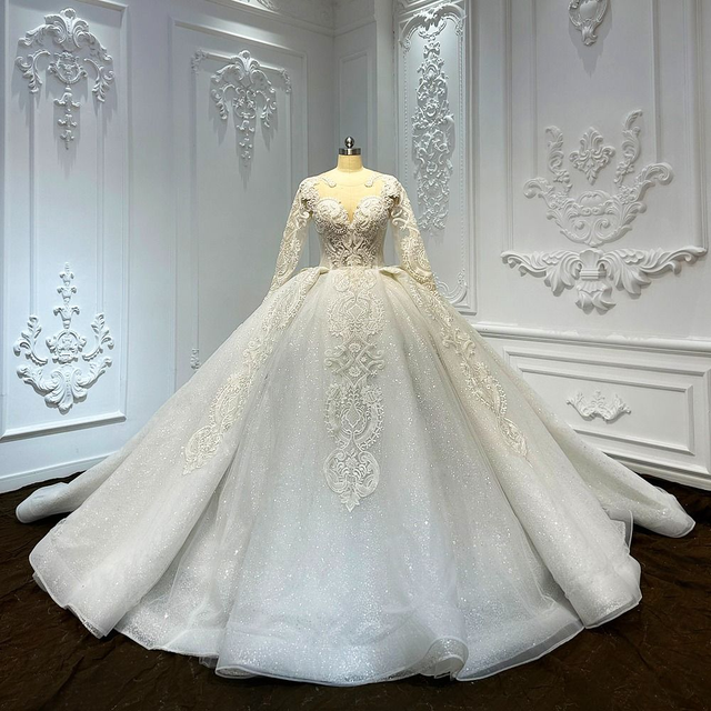 Robe de Mariée Princesse Luxury Dentelle et Broderie