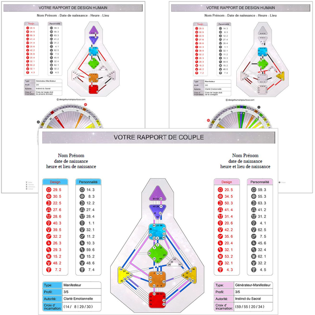 Rapport de couple et deux rapports individuels