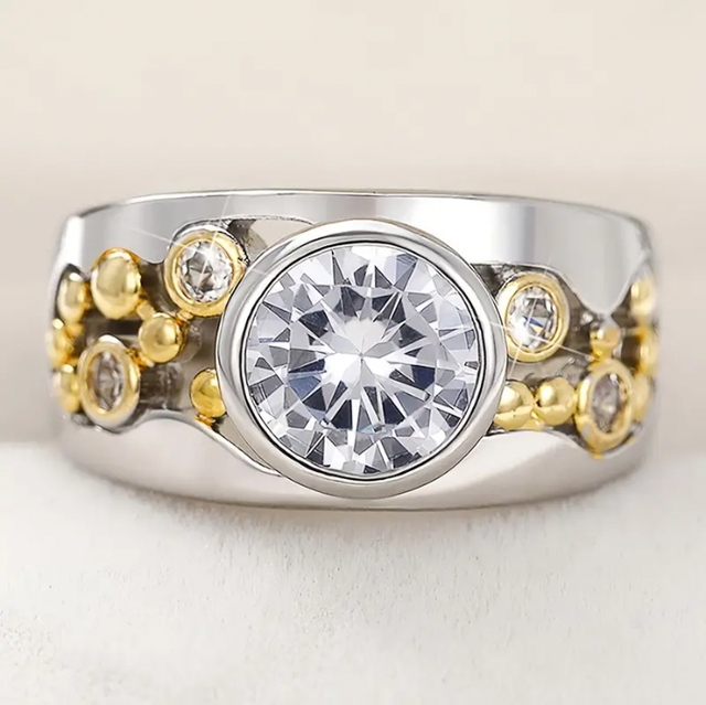 Gold and silver ring