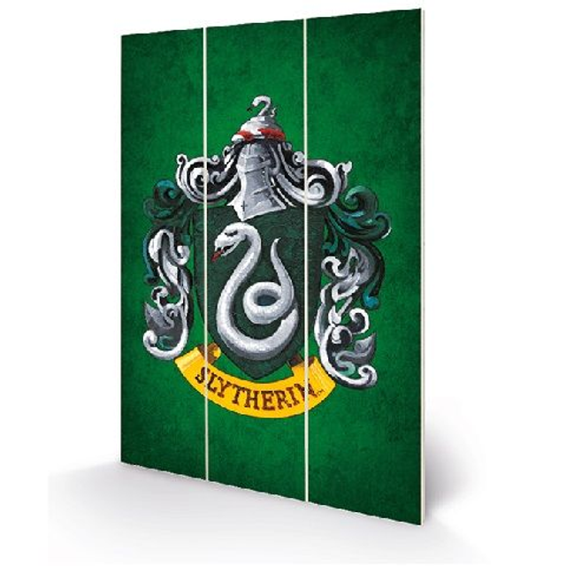 Cadre imprimé sur bois Serpentard - Harry Potter