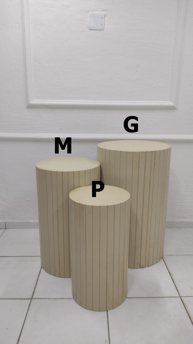 CILINDROS RIPADOS BEGE UND - LOCAÇÃO