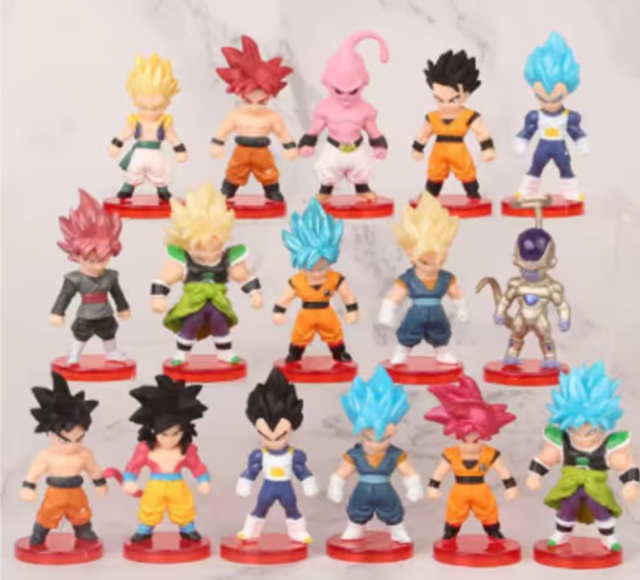 Dragonball Z actiefiguren set 16 stuks (7 - 12cm)