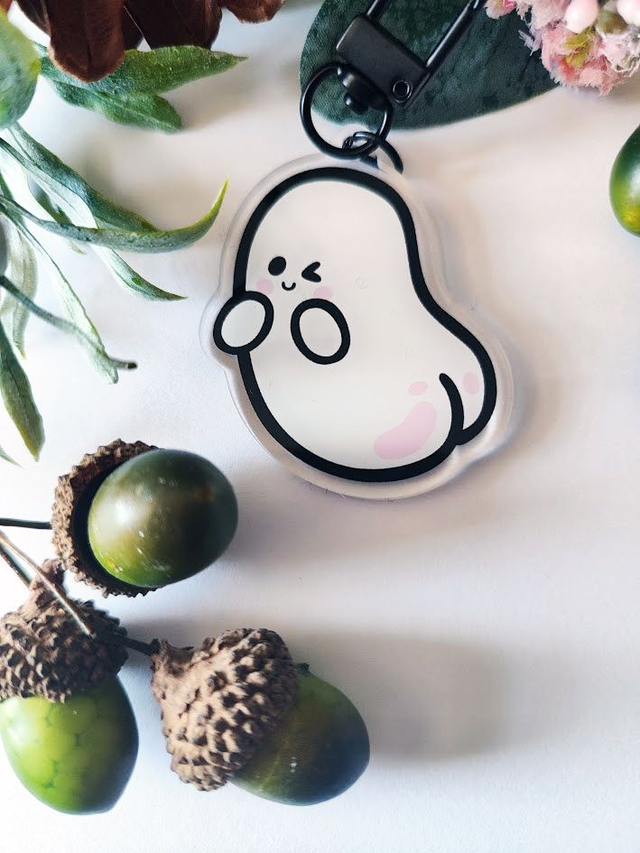 Ghost Bum Acrylic Keychain