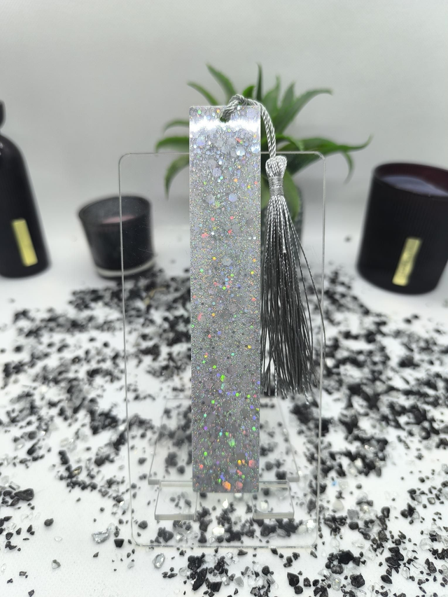 Marque page argenté holographique 